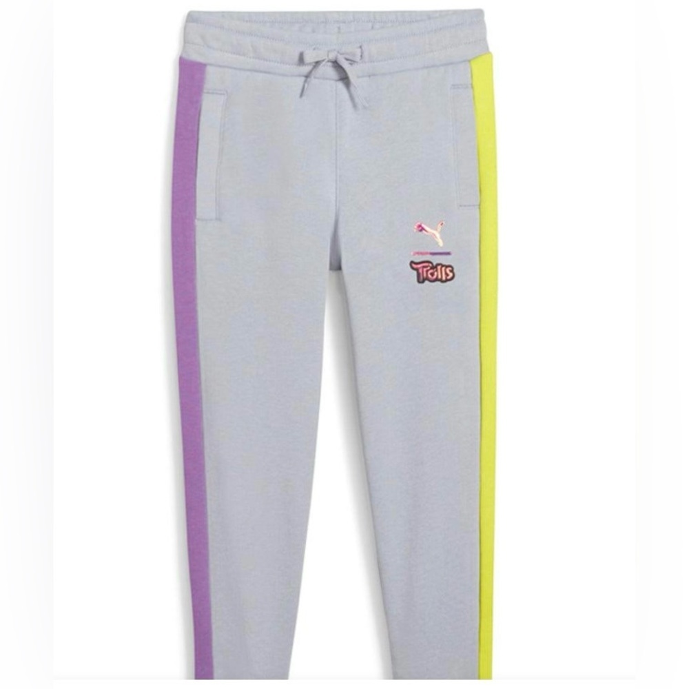 Puma‎ Kids Joggers with Purple and Yellow Accents
